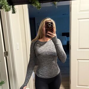 Gymshark Heathered Gray Long Sleeve Top